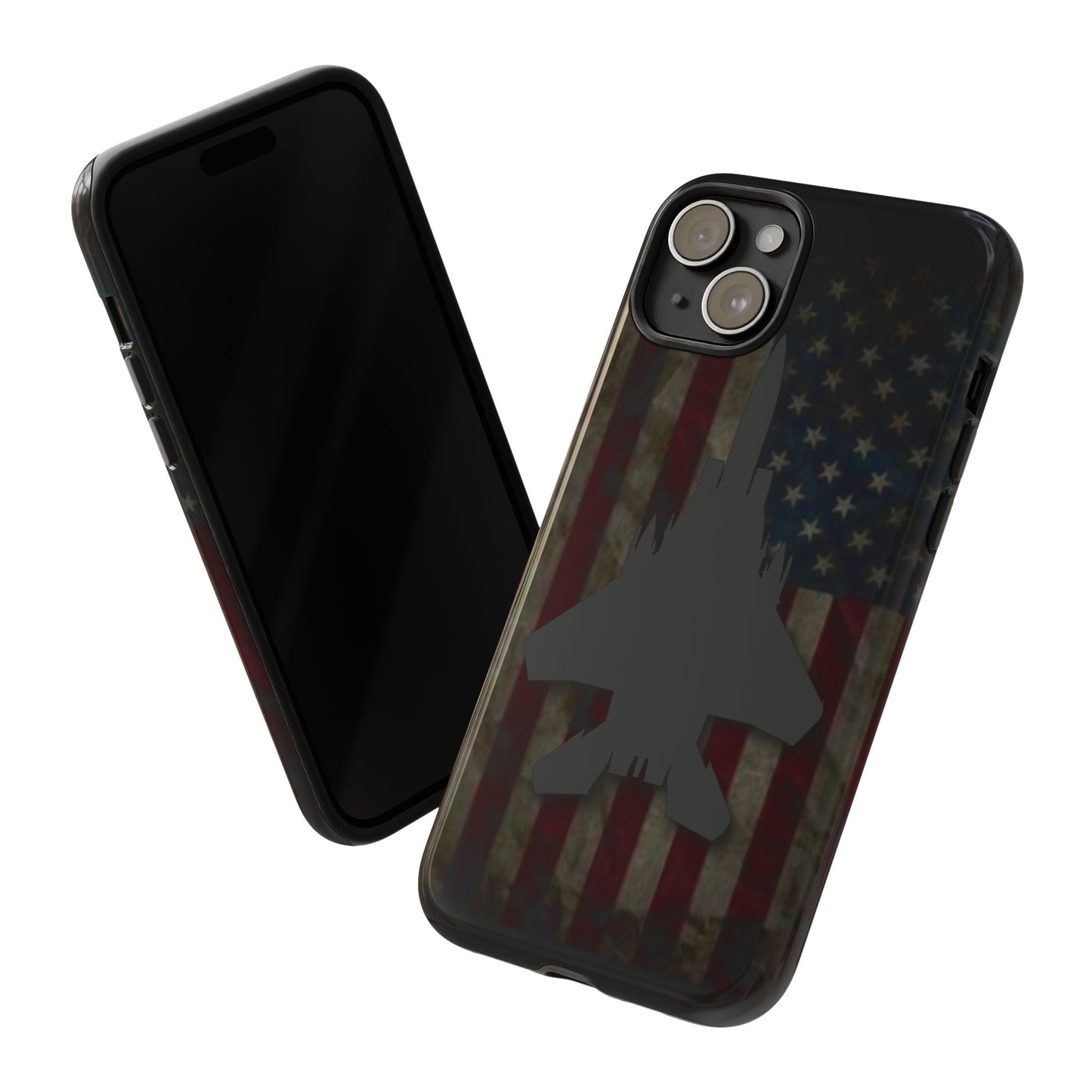 F-15E Silhouette Old Glory Tough Cases for iPhone, Samsung, Google