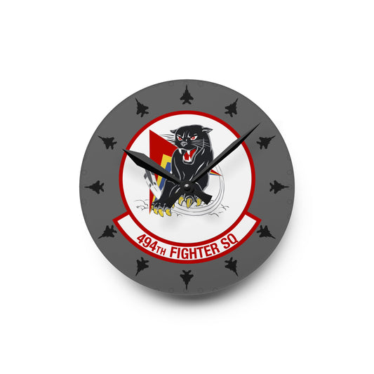 494FS "Panthers" Acrylic Wall Clock, Round or Square Options
