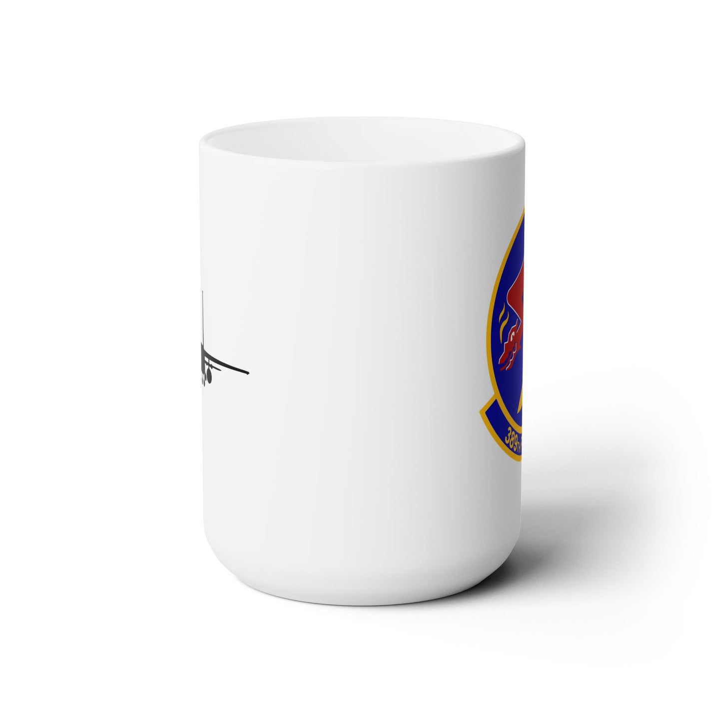 389FS & F-15E Front Silhouette Ceramic Mug 15oz