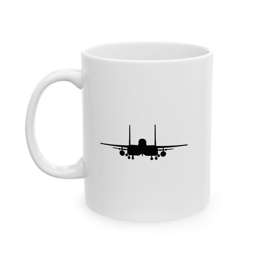 389FS & F-15E Front Silhouette Ceramic Mug 11oz