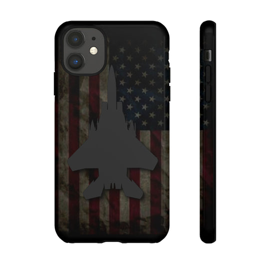 F-15E Silhouette Old Glory Tough Cases for iPhone, Samsung, Google