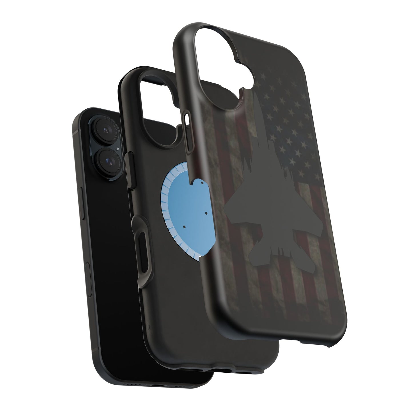 F-15E Silhouette Old Glory Magnetic Tough Cases for iPhone
