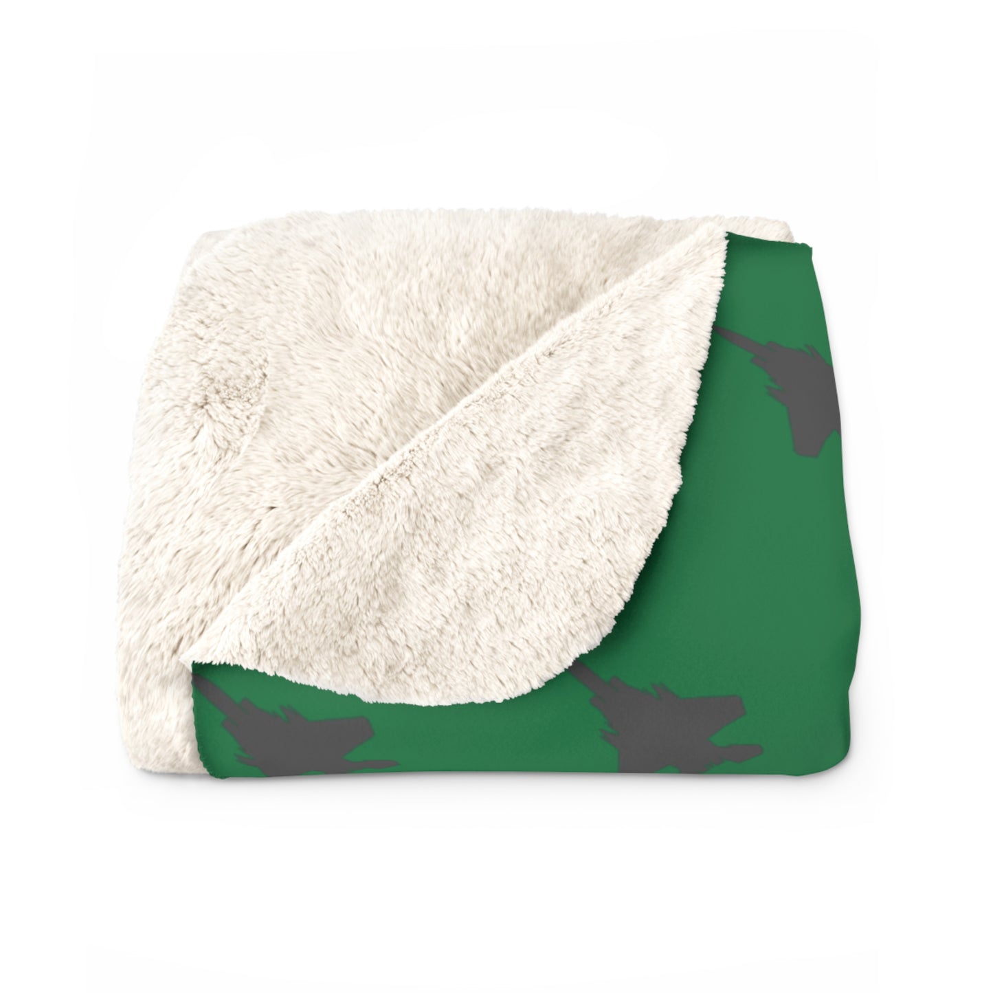 F-15E Pattern Sherpa Fleece Blanket, Green