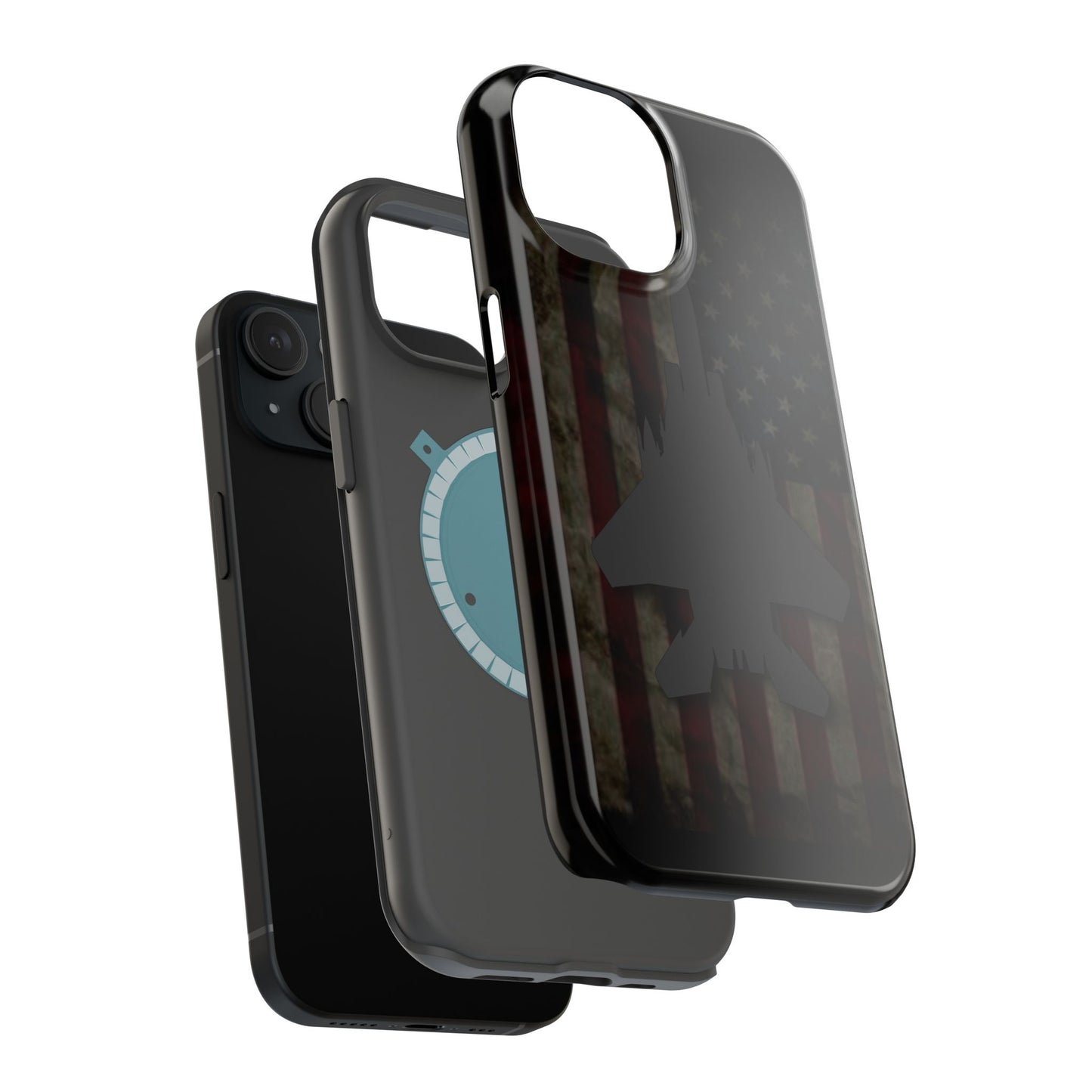 F-15E Silhouette Old Glory Magnetic Tough Cases for iPhone