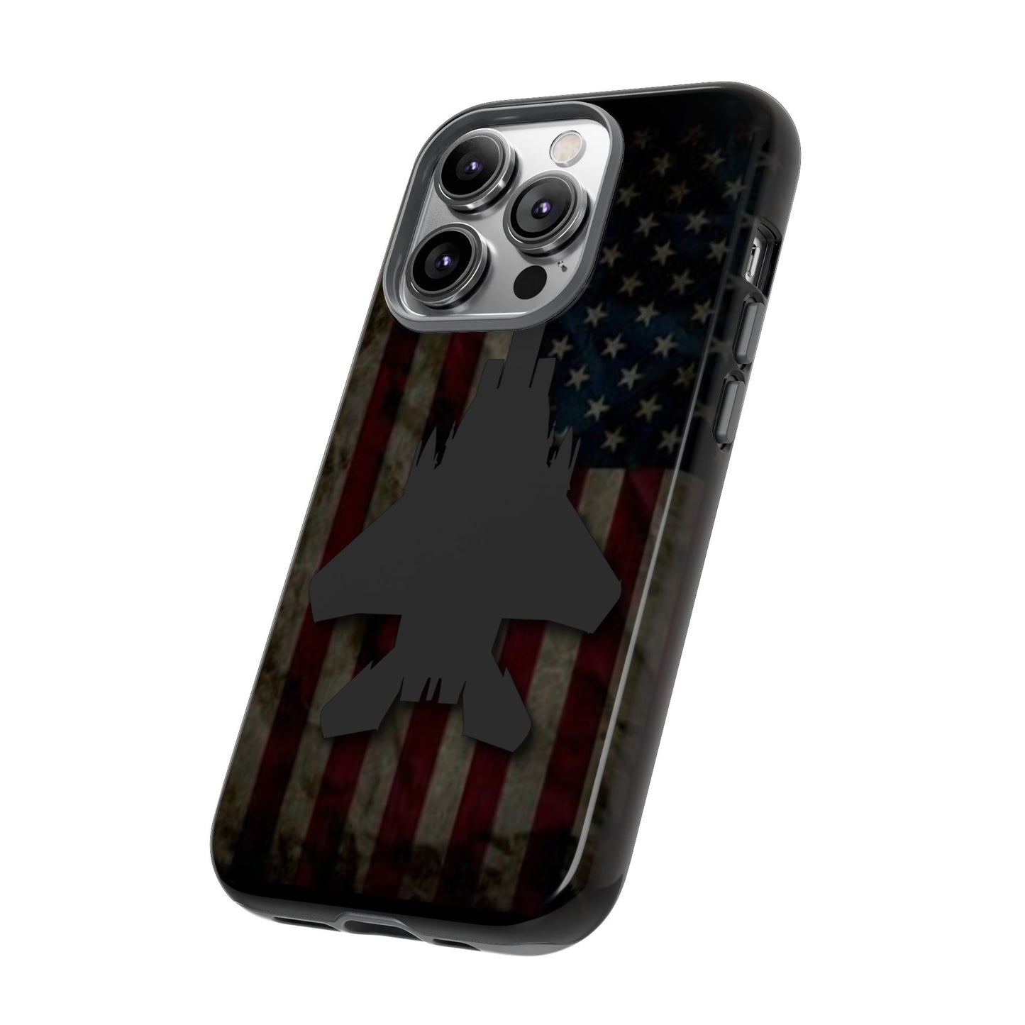 F-15E Silhouette Old Glory Tough Cases for iPhone, Samsung, Google