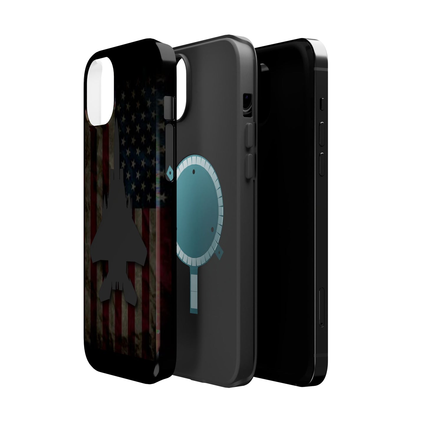 F-15E Silhouette Old Glory Magnetic Tough Cases for iPhone