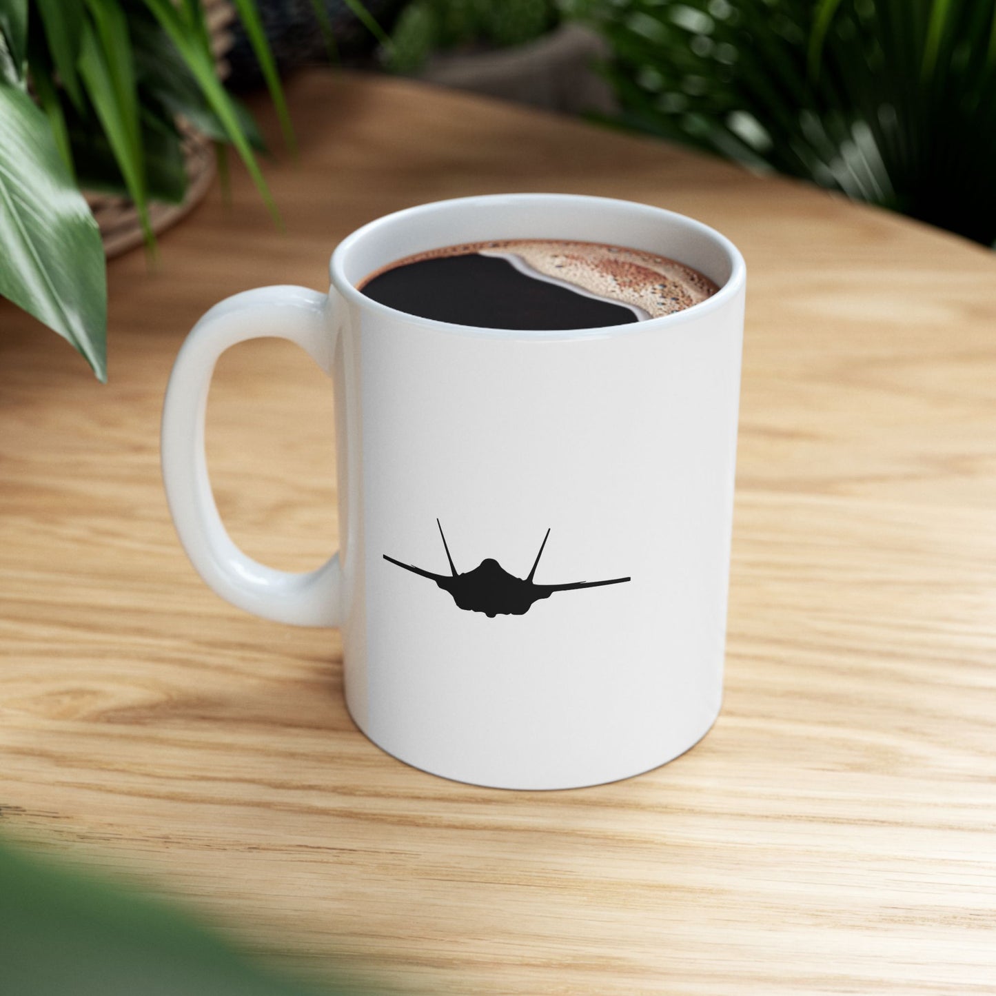 495FS & F-35A Front Silhouette Ceramic Mug 11oz