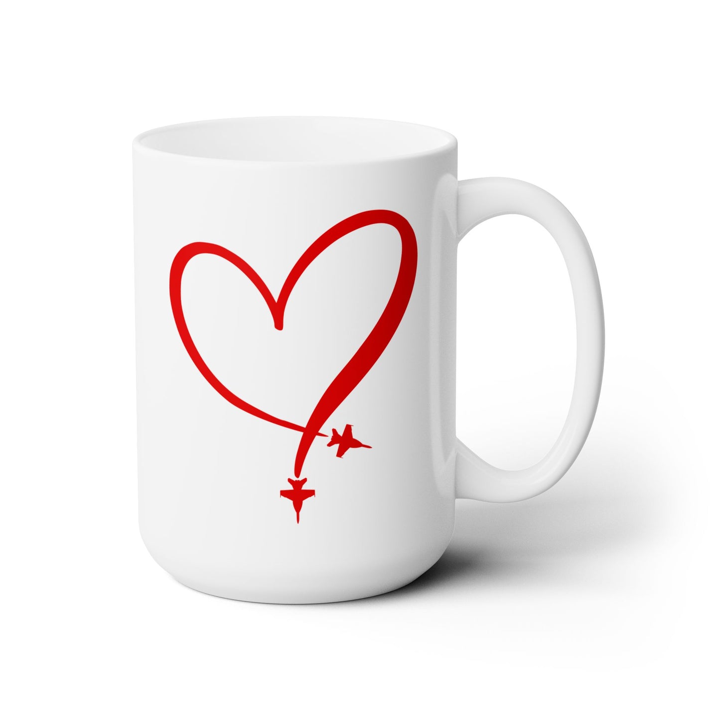 F-18 Heart Contrail Ceramic Mug 15oz