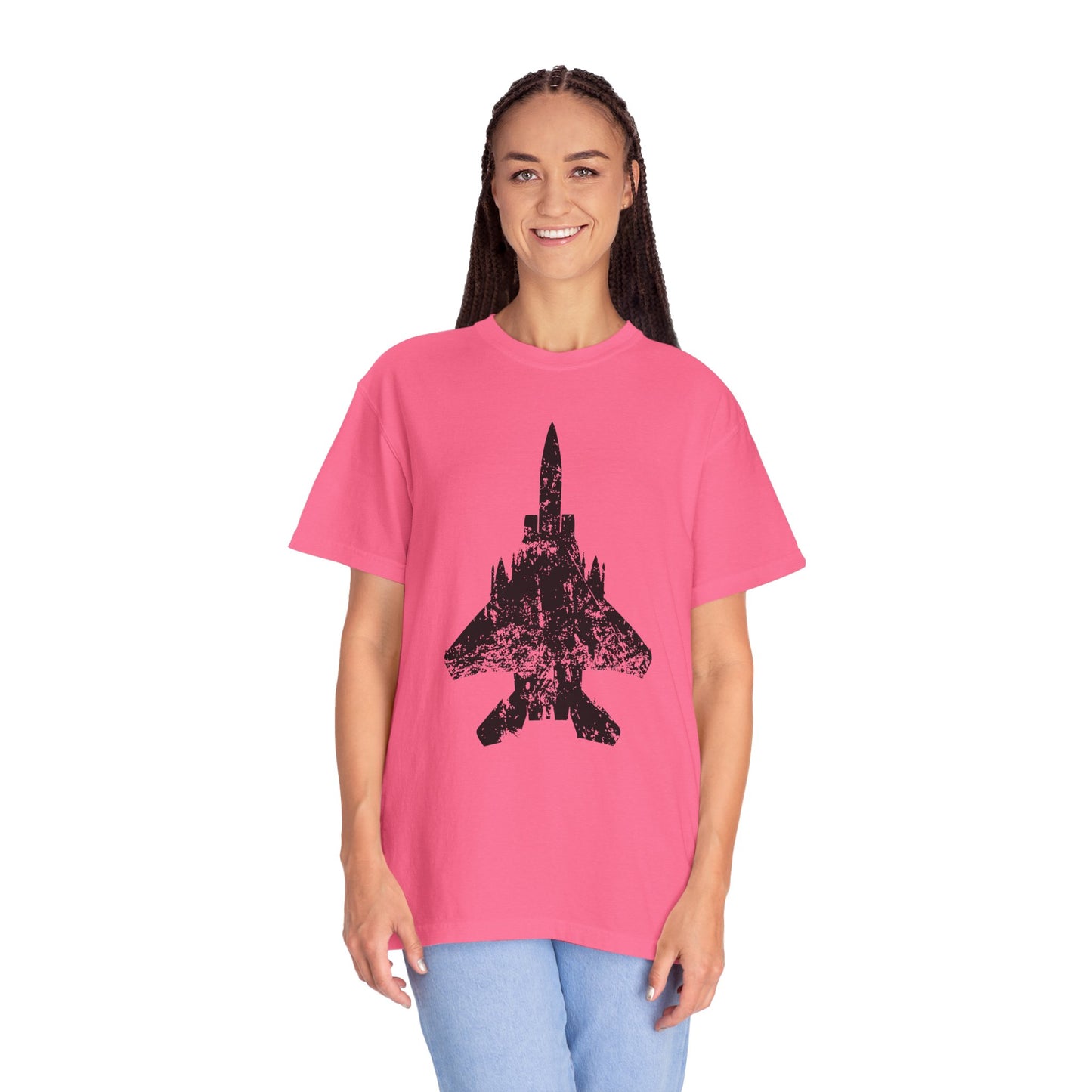 F-15E Grunge Comfort Colors Unisex T-Shirt, Casual Wear, Gift for Pilots, Aviation Lovers, Travel Enthusiasts, Plane Spotting