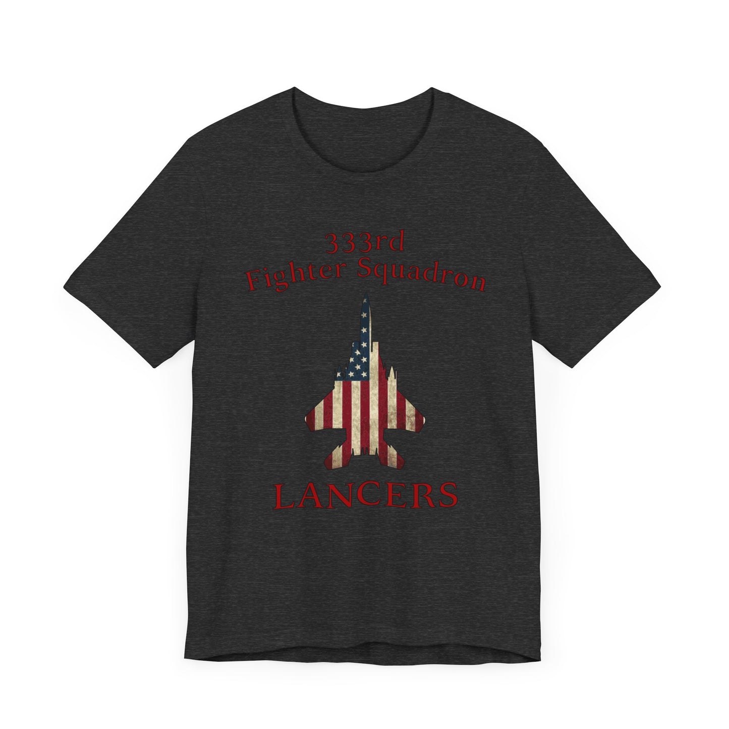 333FS Lancers Eagle Flag Unisex Jersey Short Sleeve Tee, Multiple Colors