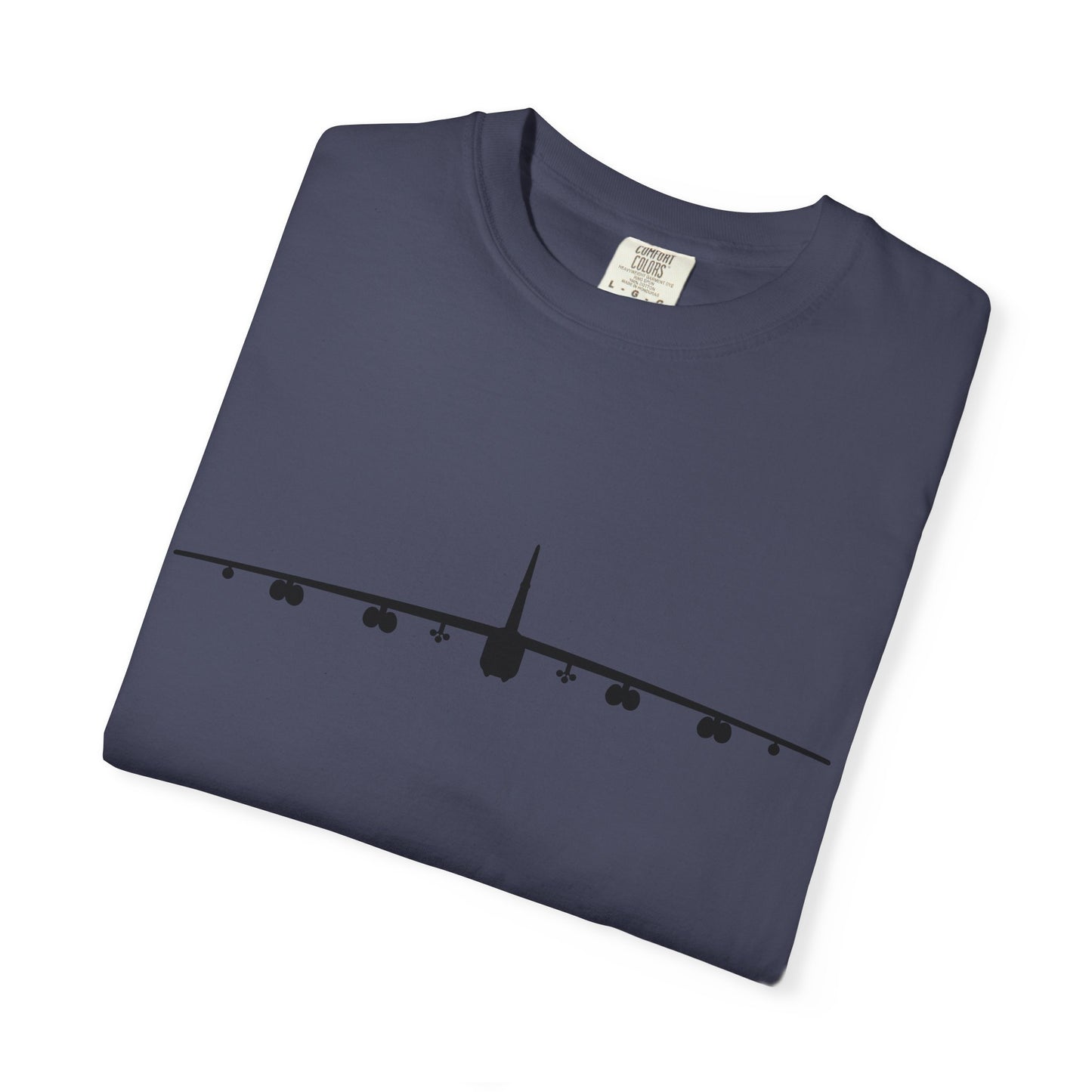 B-52 Front Silhouette Comfort Colors Unisex T-Shirt with Airplane Design, Casual Wear, Gift for Pilots, Aviation Lovers, Travel Enthusiasts, Plane Spotting