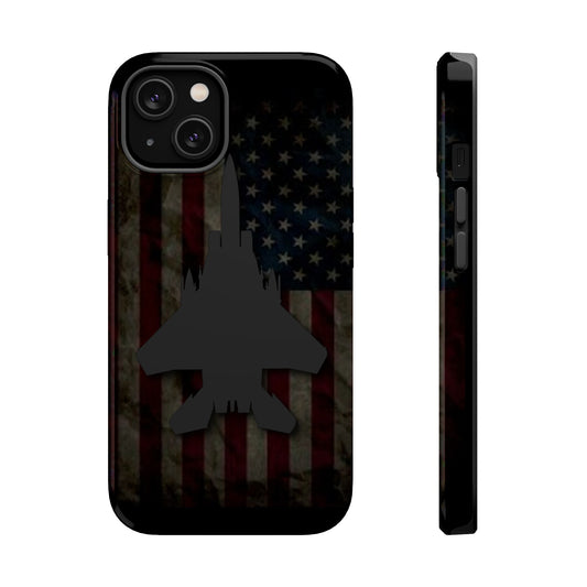 F-15E Silhouette Old Glory Magnetic Tough Cases for iPhone