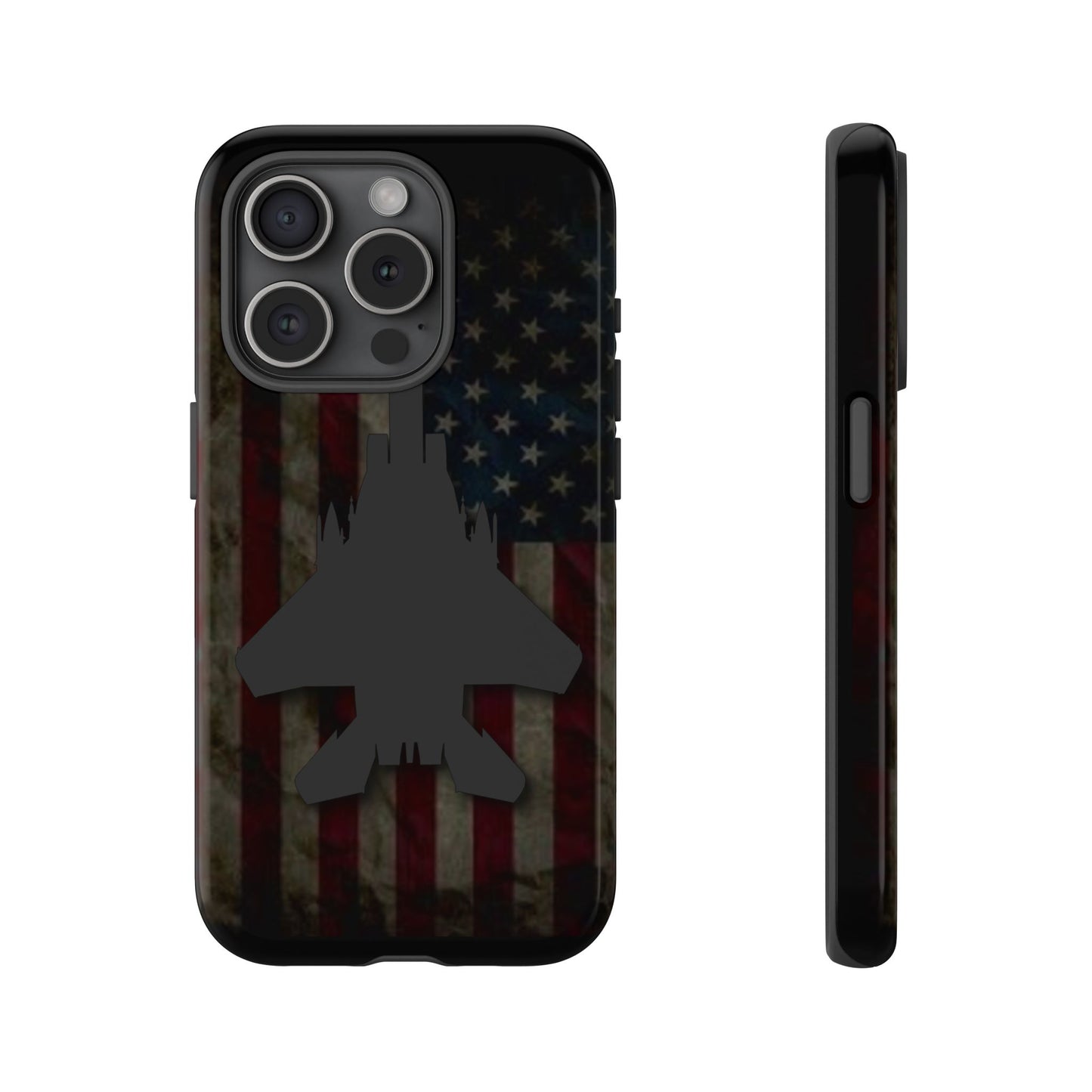 F-15E Silhouette Old Glory Tough Cases for iPhone, Samsung, Google