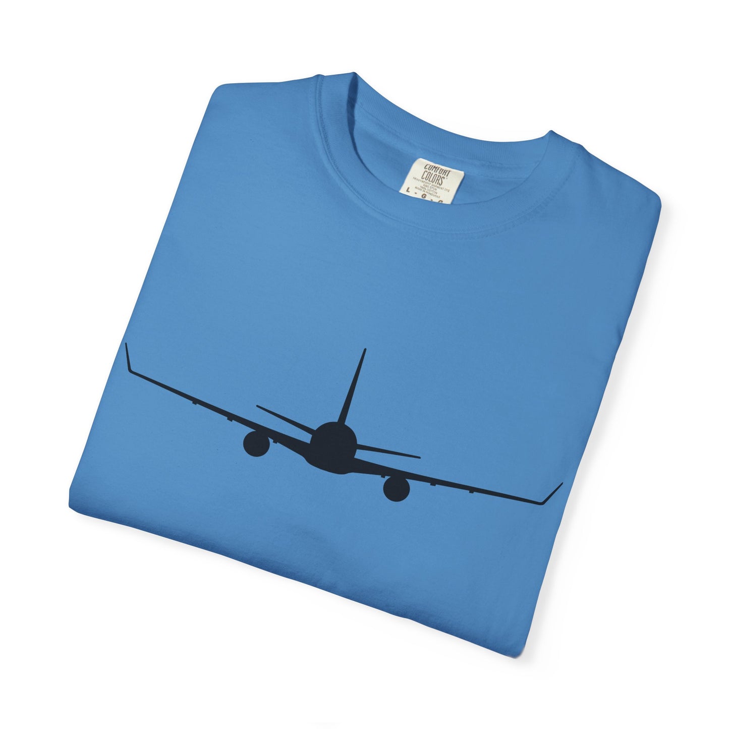 Boeing 767-300 Front Silhouette Comfort Colors Unisex T-Shirt with Airplane Design, Casual Wear, Gift for Pilots, Aviation Lovers, Travel Enthusiasts, Plane Spotting