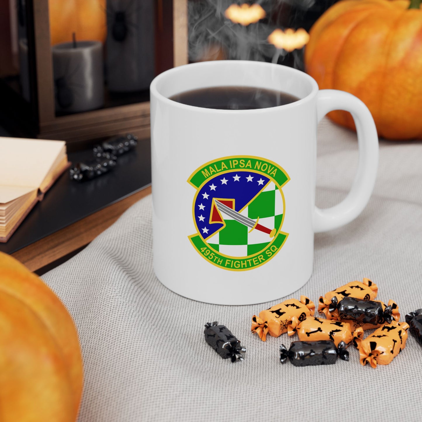 495FS & F-35A Front Silhouette Ceramic Mug 11oz