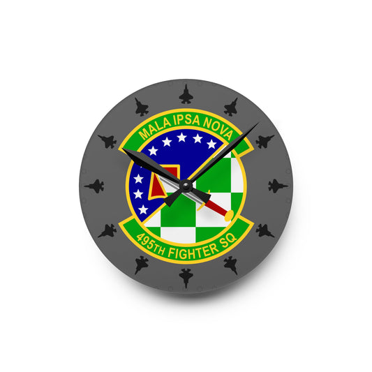 495FS "Valkyries" F-35A Acrylic Wall Clock, Round or Square Options