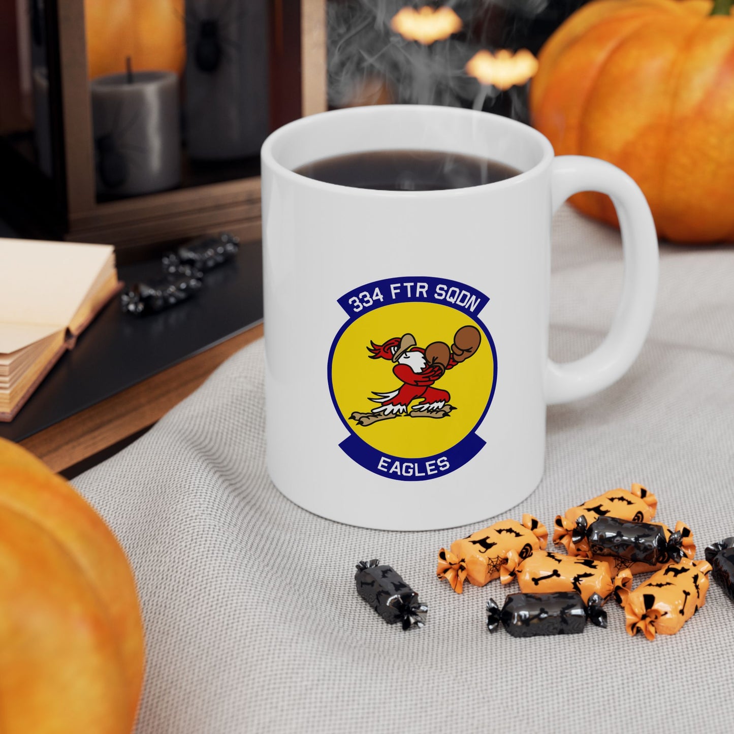 334FS & F-15E Front Silhouette Ceramic Mug 11oz