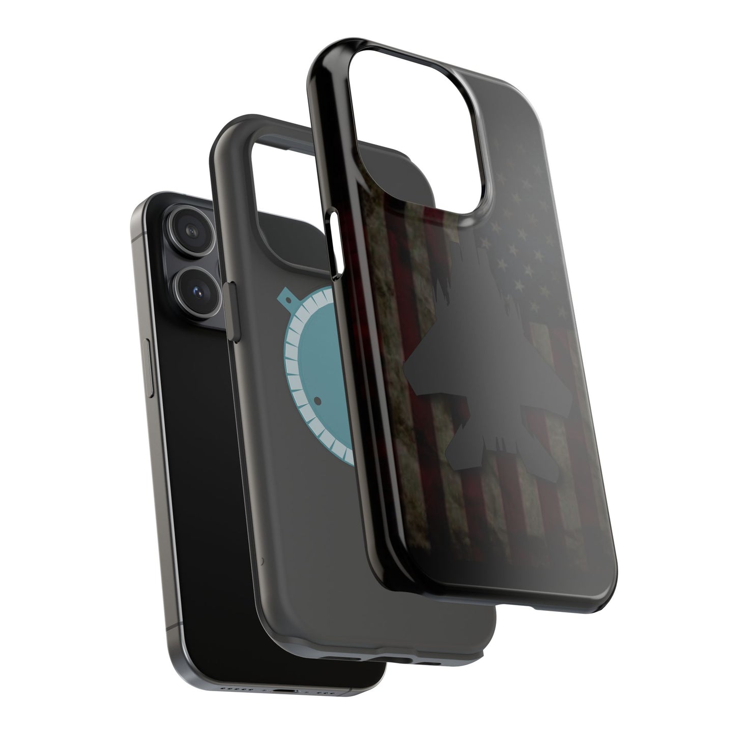 F-15E Silhouette Old Glory Magnetic Tough Cases for iPhone