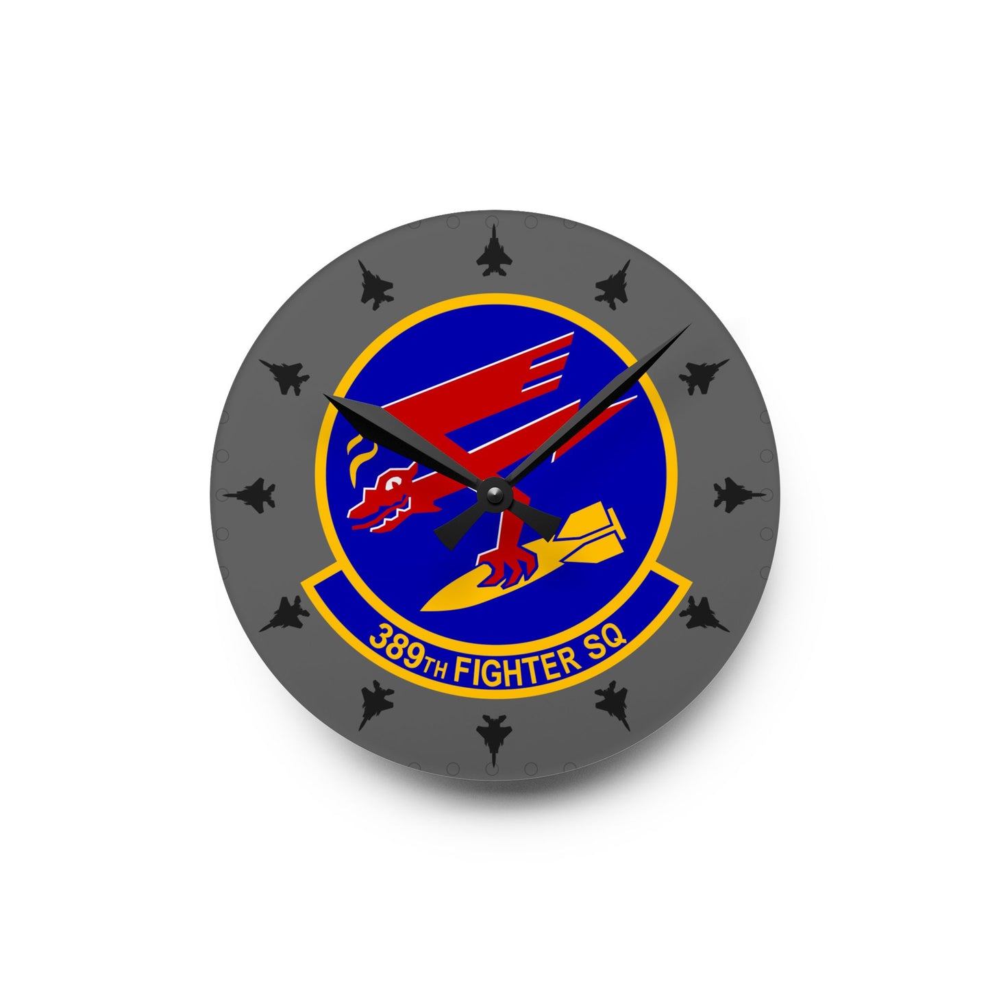 389FS "T-Bolts" Acrylic Wall Clock, Round or Square Options