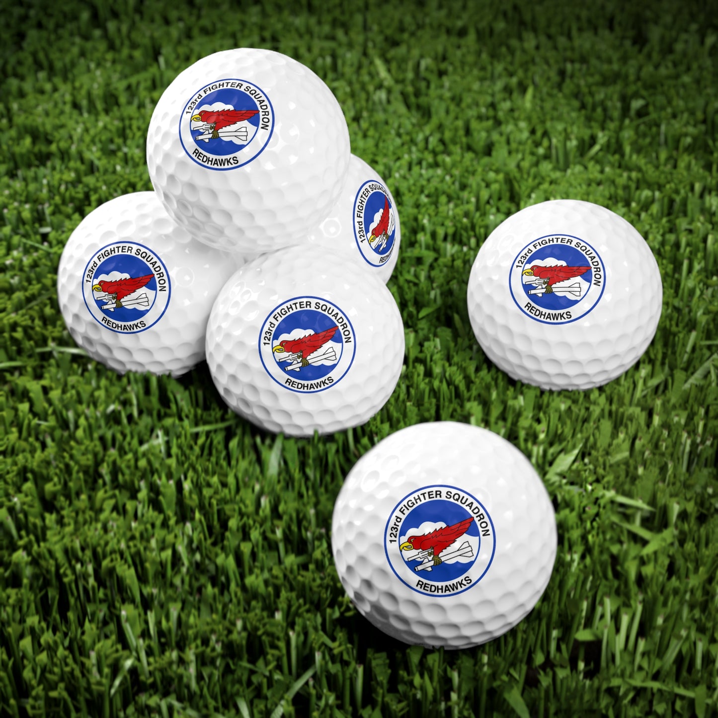 123FS "Redhawks" Golf Balls, 6pcs