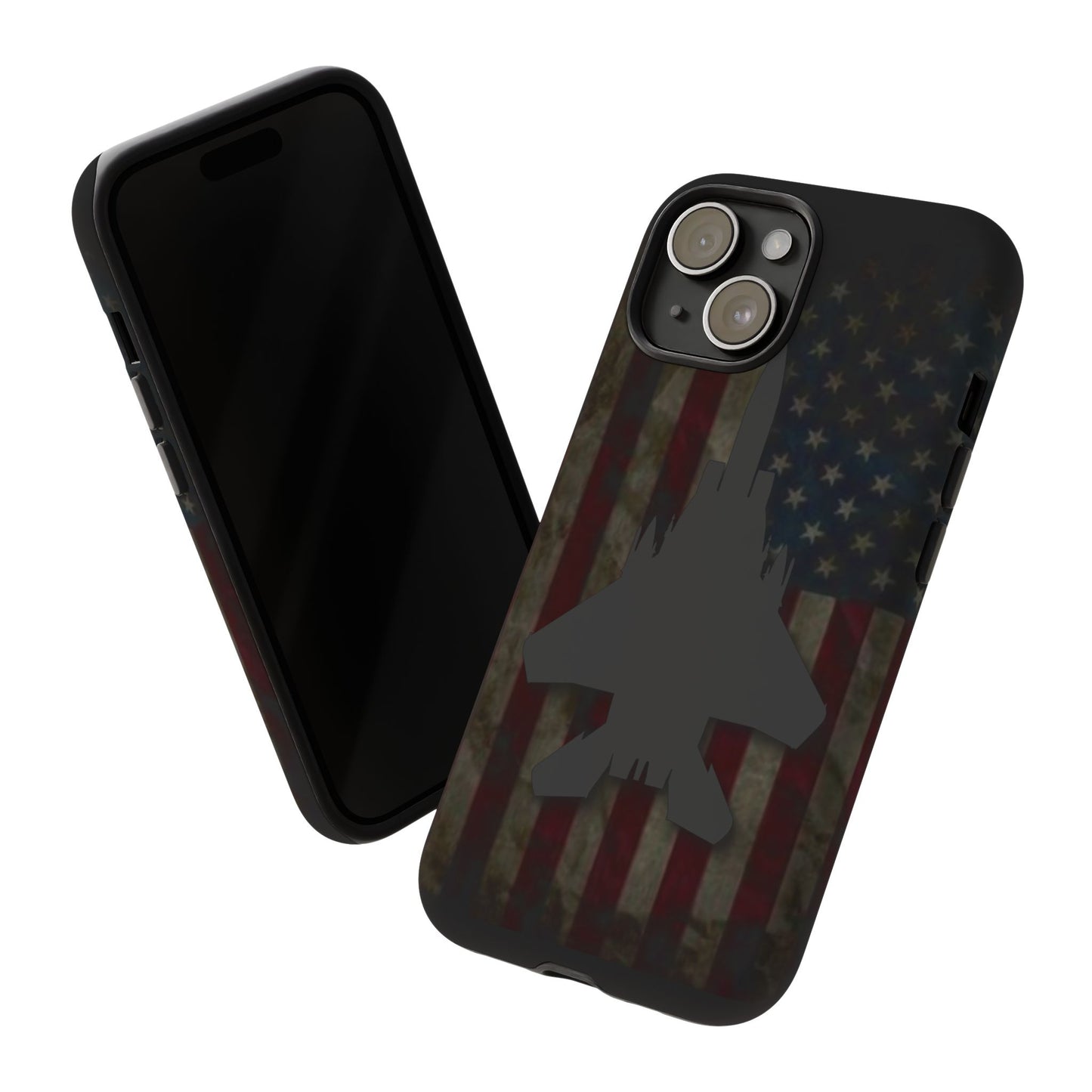 F-15E Silhouette Old Glory Tough Cases for iPhone, Samsung, Google