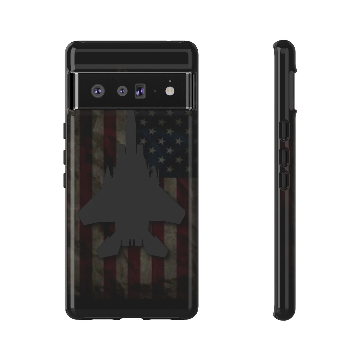 F-15E Silhouette Old Glory Tough Cases for iPhone, Samsung, Google