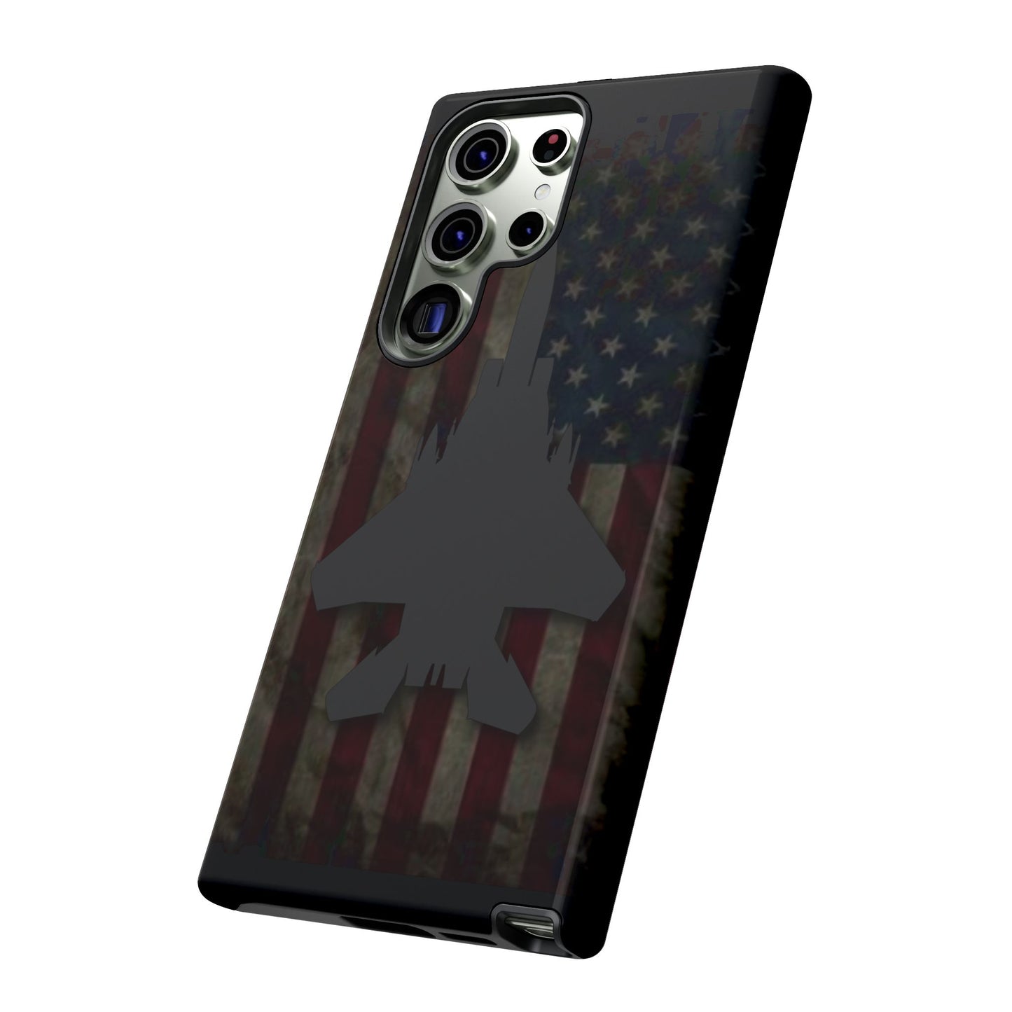 F-15E Silhouette Old Glory Tough Cases for iPhone, Samsung, Google
