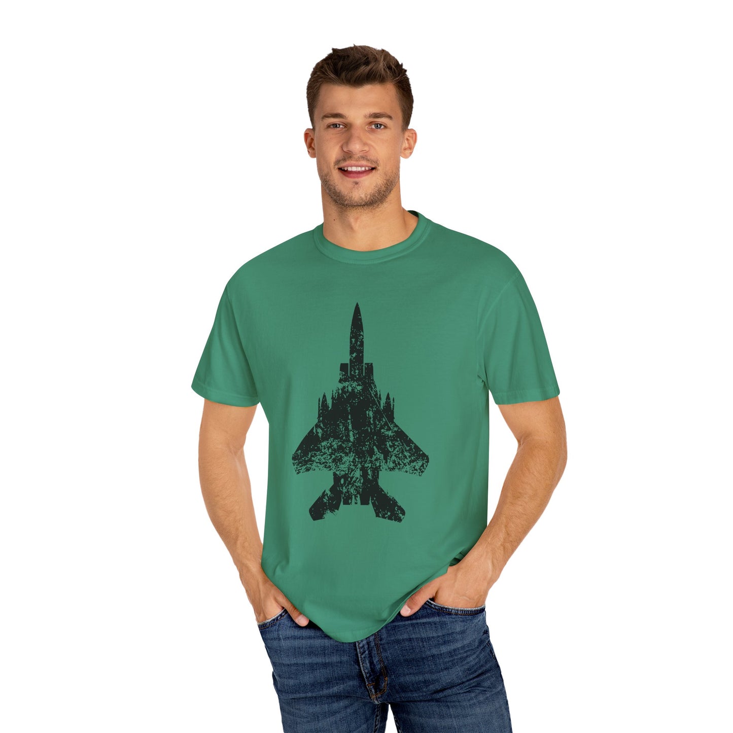 F-15E Grunge Comfort Colors Unisex T-Shirt, Casual Wear, Gift for Pilots, Aviation Lovers, Travel Enthusiasts, Plane Spotting