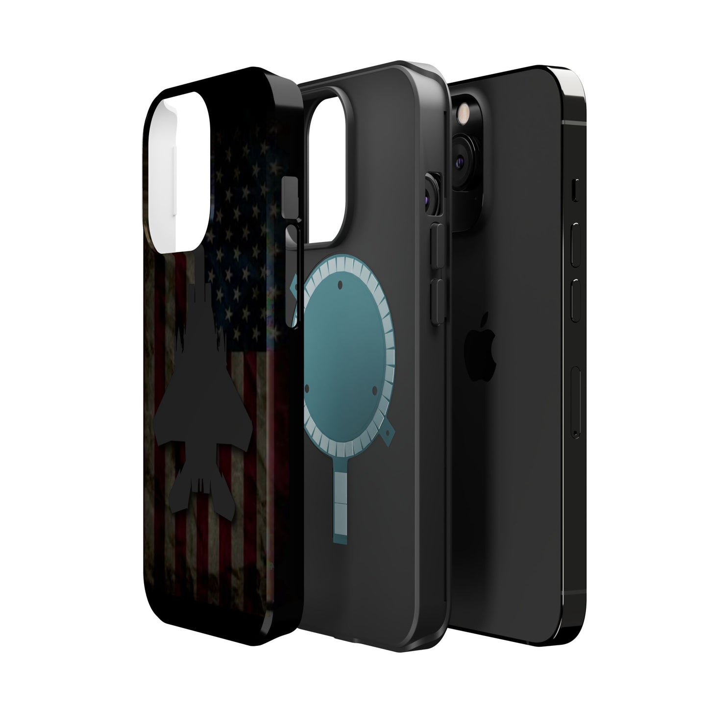 F-15E Silhouette Old Glory Magnetic Tough Cases for iPhone
