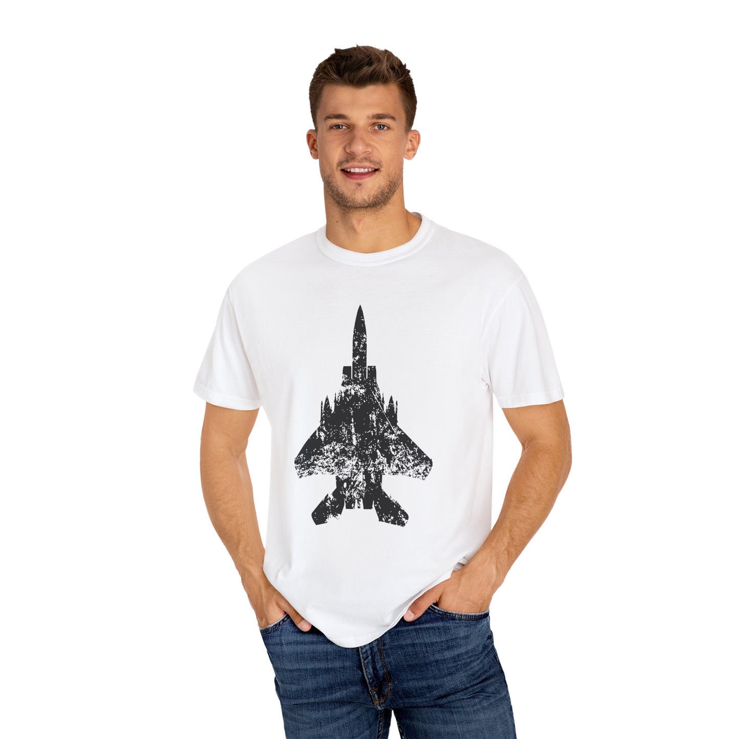 F-15E Grunge Comfort Colors Unisex T-Shirt, Casual Wear, Gift for Pilots, Aviation Lovers, Travel Enthusiasts, Plane Spotting