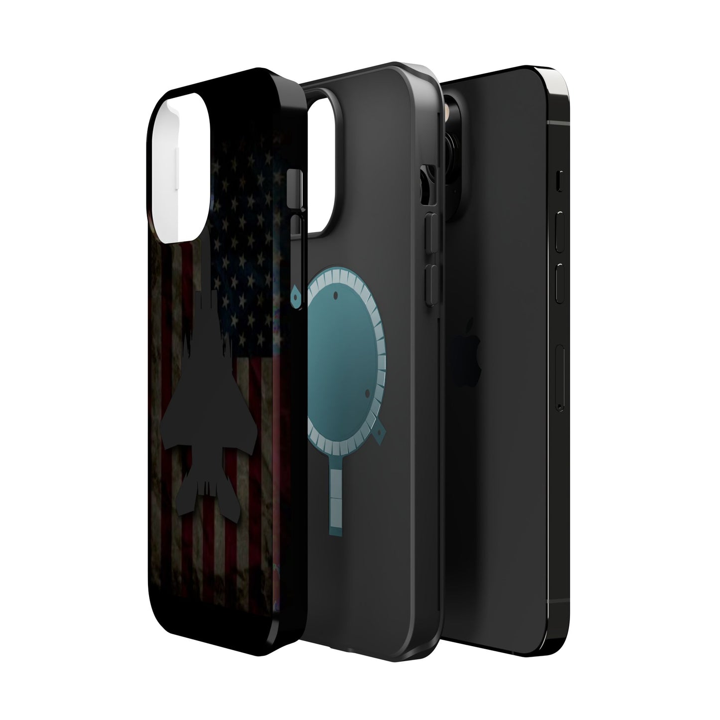 F-15E Silhouette Old Glory Magnetic Tough Cases for iPhone