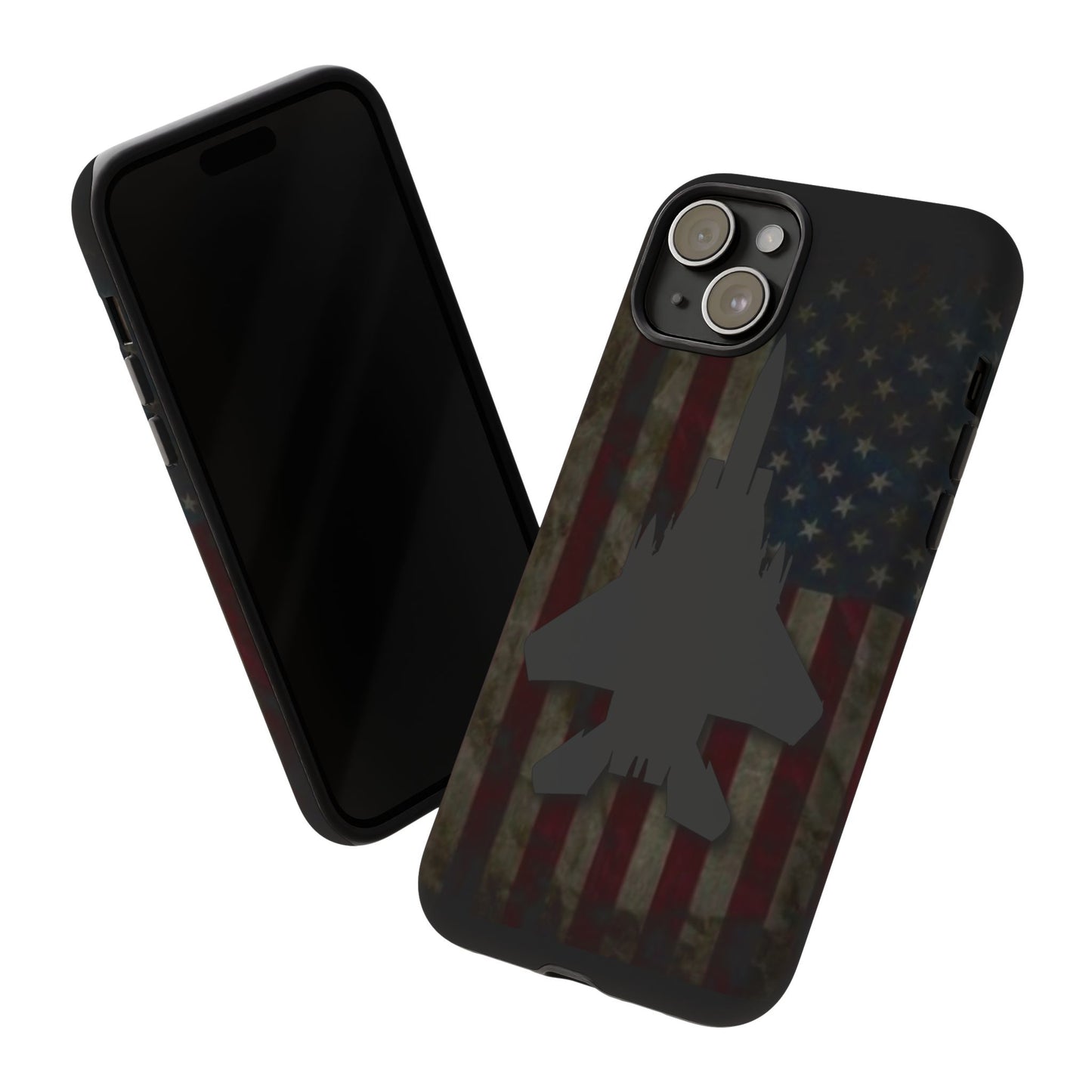 F-15E Silhouette Old Glory Tough Cases for iPhone, Samsung, Google