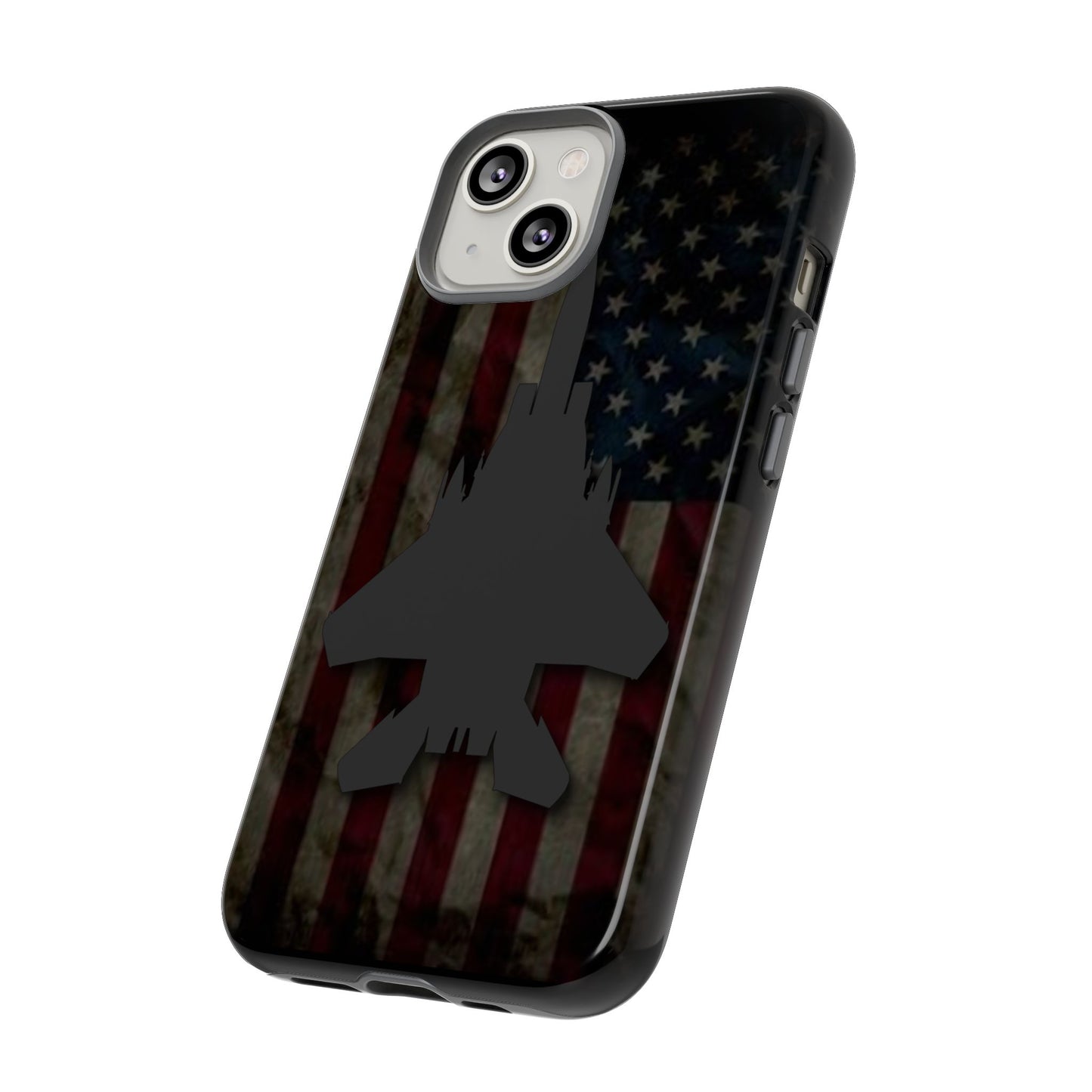 F-15E Silhouette Old Glory Tough Cases for iPhone, Samsung, Google