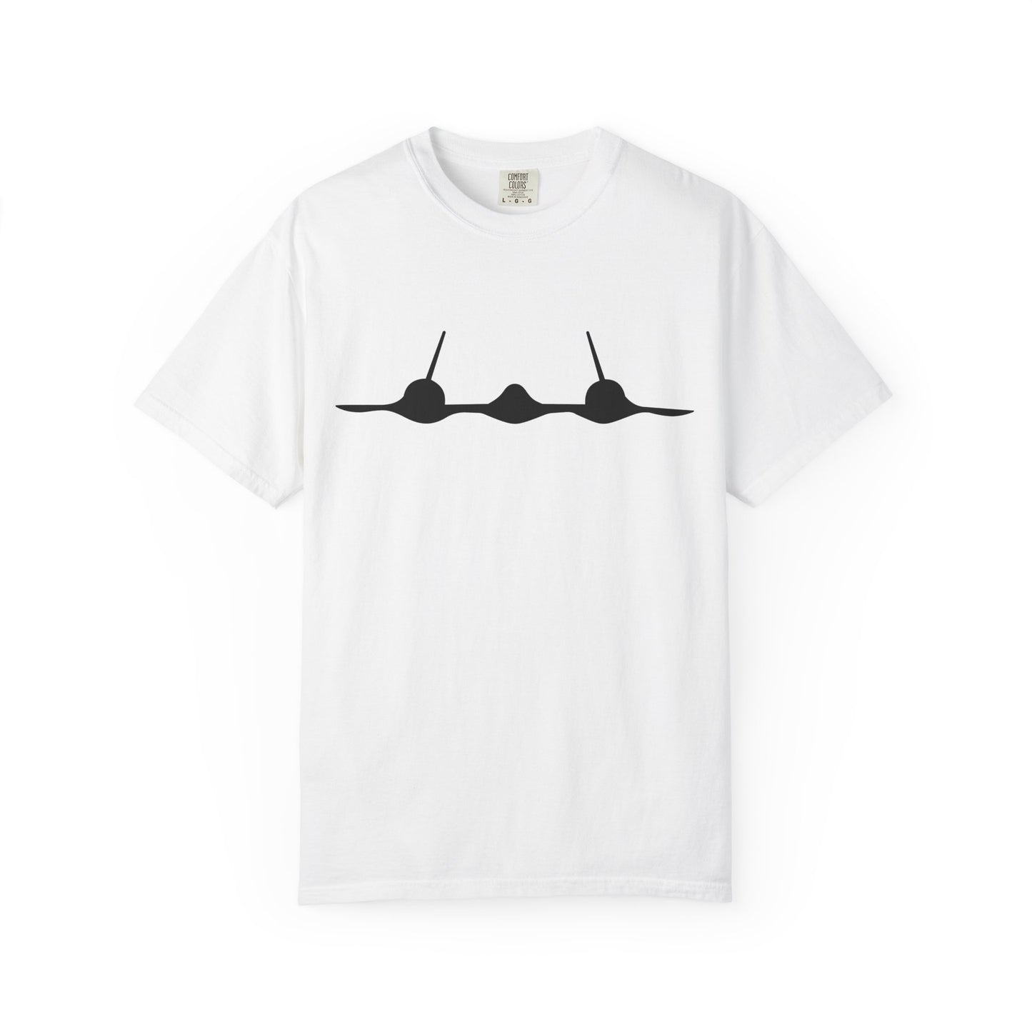 SR-71 Front Silhouette Comfort Colors Unisex T-Shirt with Airplane Design, Casual Wear, Gift for Pilots, Aviation Lovers, Travel Enthusiasts, Plane Spotting