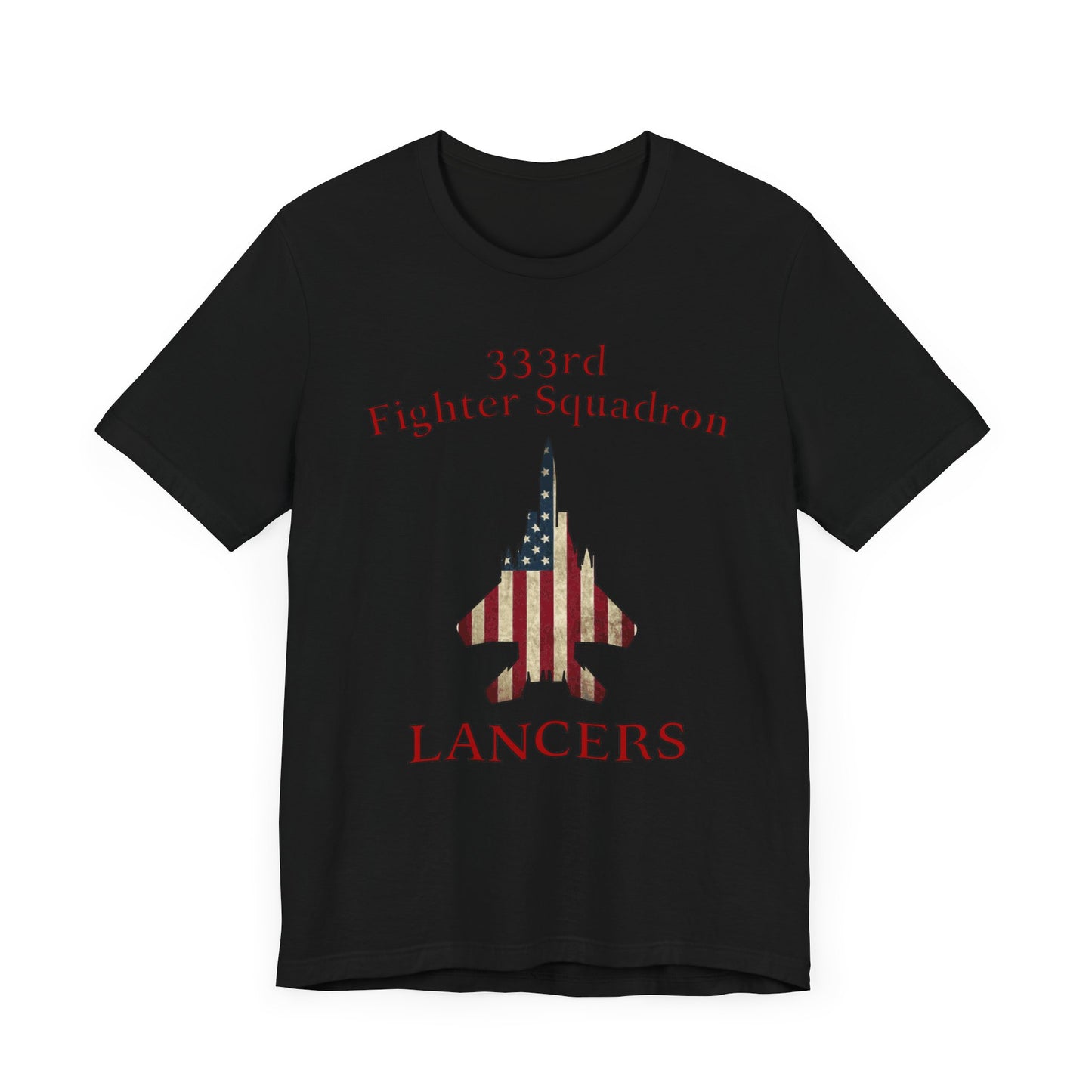 333FS Lancers Eagle Flag Unisex Jersey Short Sleeve Tee, Multiple Colors