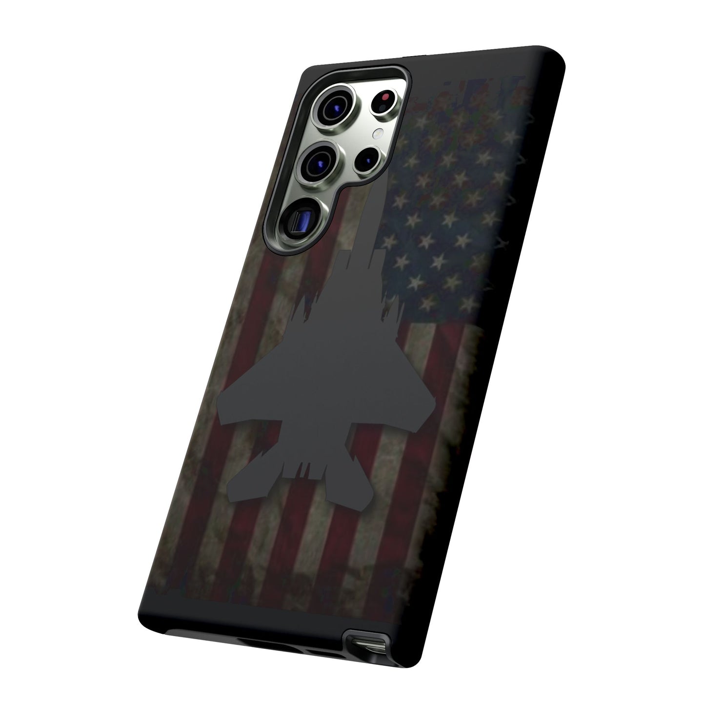 F-15E Silhouette Old Glory Tough Cases for iPhone, Samsung, Google