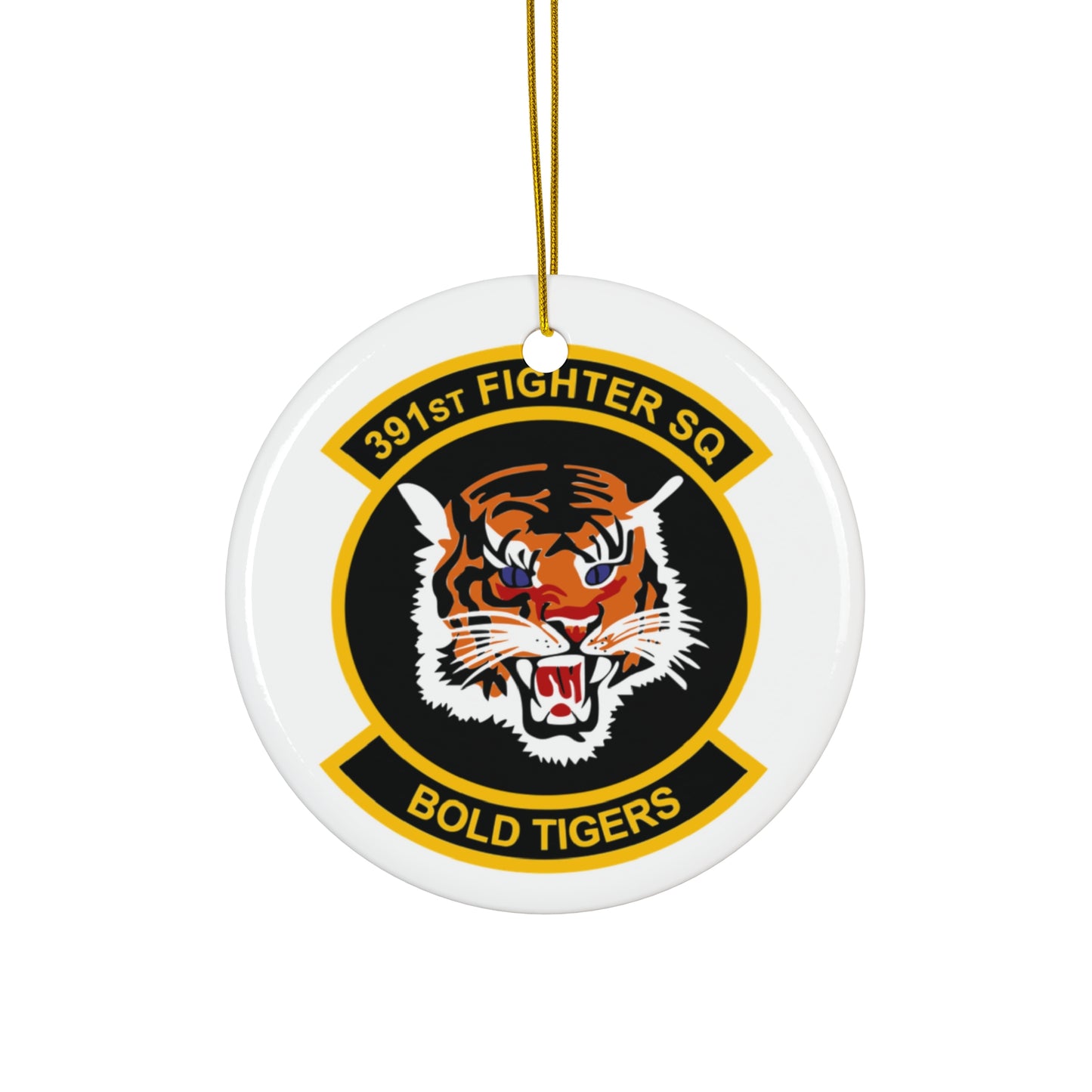 391FS "Bold Tigers" Ceramic Ornament, Circle or Snowflake Shape