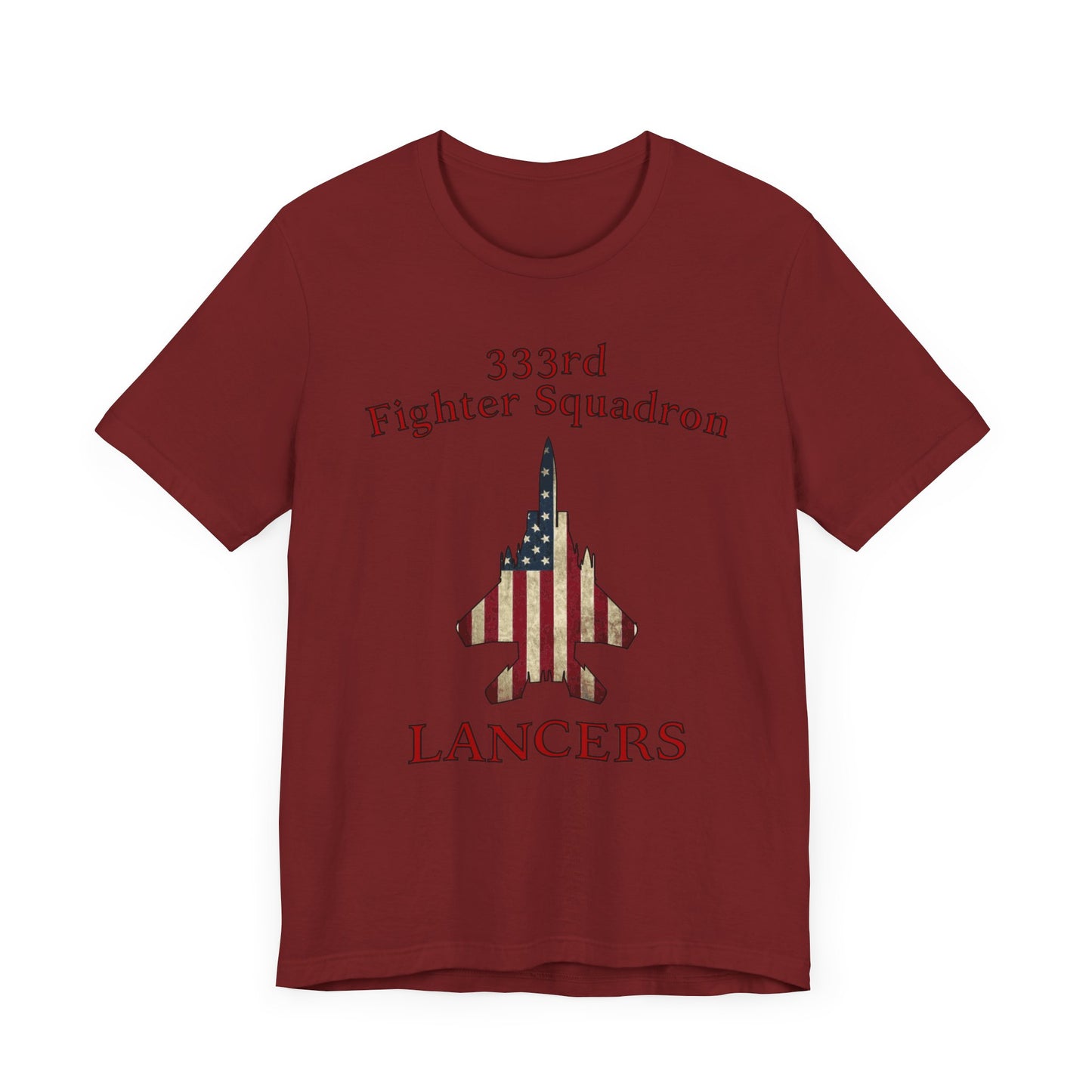 333FS Lancers Eagle Flag Unisex Jersey Short Sleeve Tee, Multiple Colors