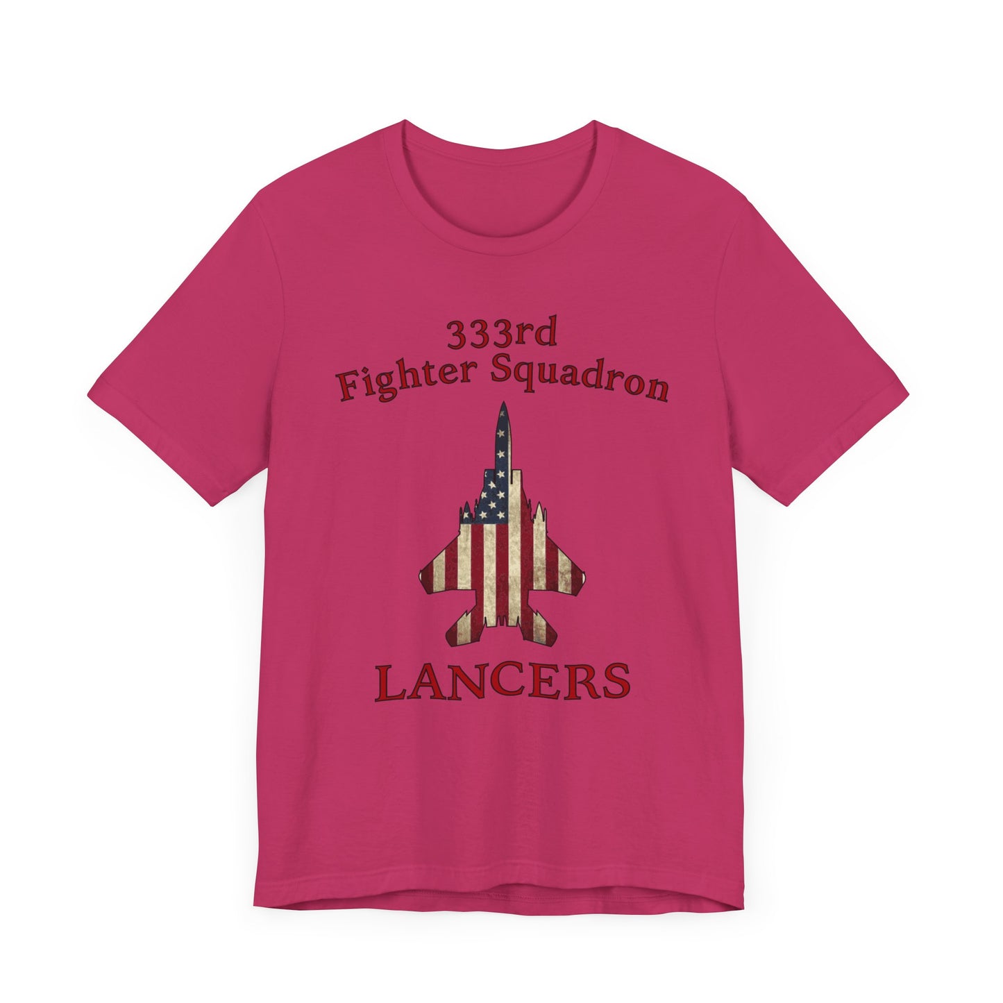 333FS Lancers Eagle Flag Unisex Jersey Short Sleeve Tee, Multiple Colors