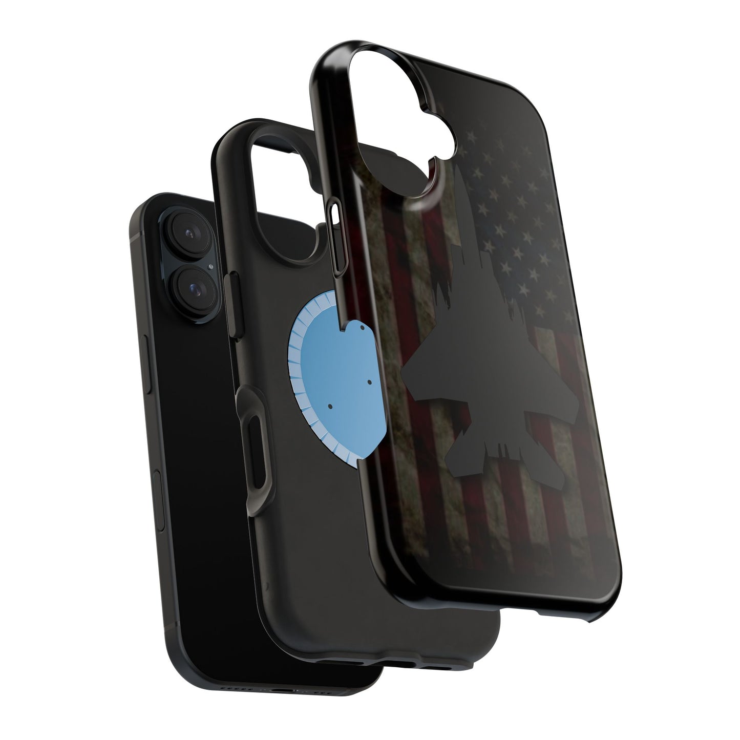 F-15E Silhouette Old Glory Magnetic Tough Cases for iPhone