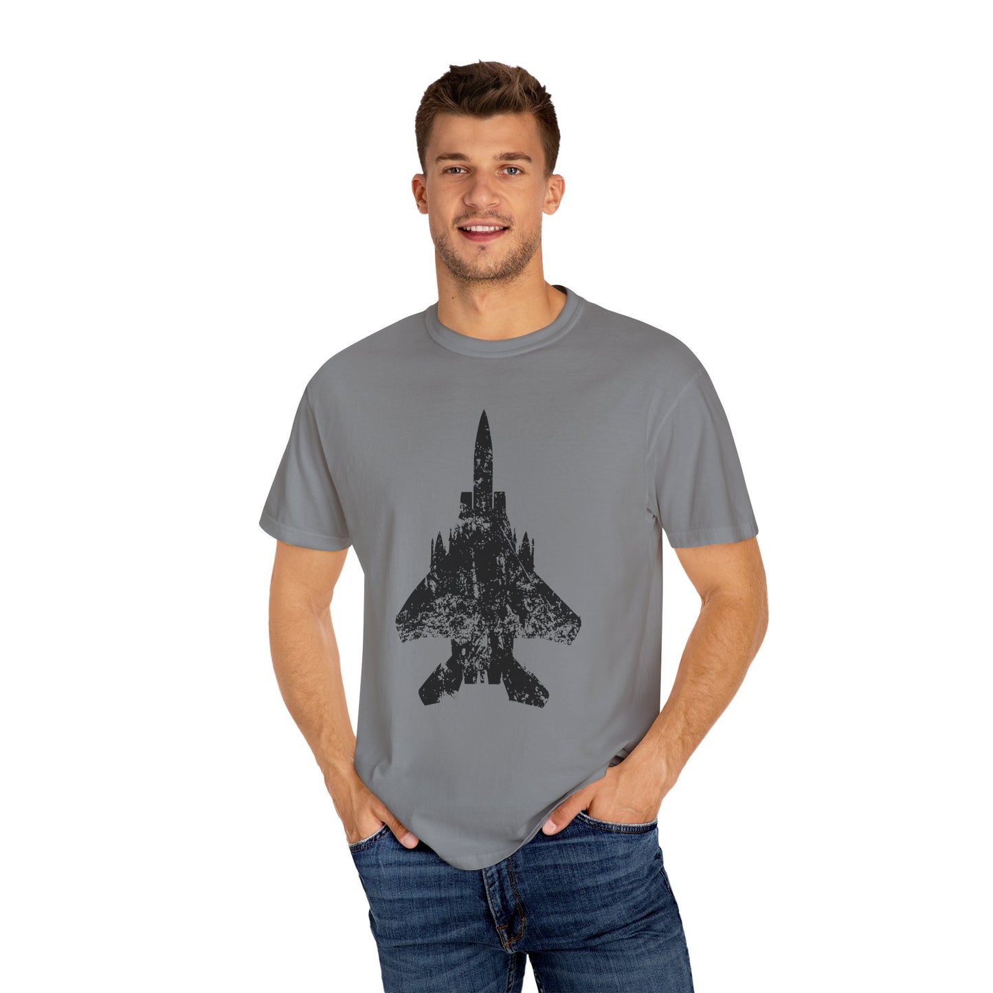 F-15E Grunge Comfort Colors Unisex T-Shirt, Casual Wear, Gift for Pilots, Aviation Lovers, Travel Enthusiasts, Plane Spotting