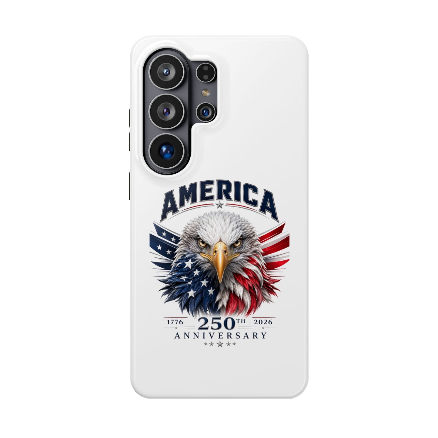 America 250th Anniversary Magnetic Tough Cases for iPhone & Samsung, White
