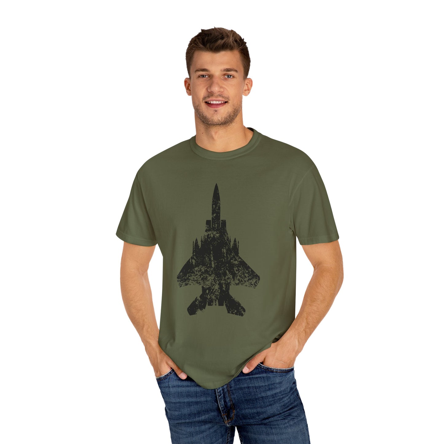 F-15E Grunge Comfort Colors Unisex T-Shirt, Casual Wear, Gift for Pilots, Aviation Lovers, Travel Enthusiasts, Plane Spotting