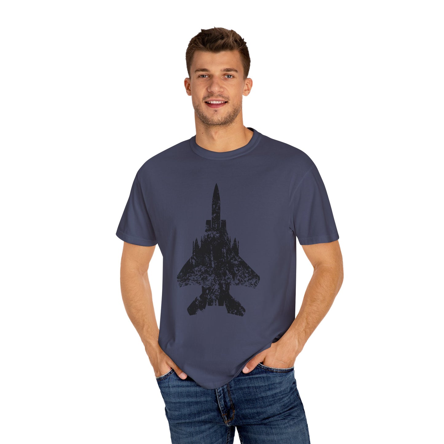 F-15E Grunge Comfort Colors Unisex T-Shirt, Casual Wear, Gift for Pilots, Aviation Lovers, Travel Enthusiasts, Plane Spotting