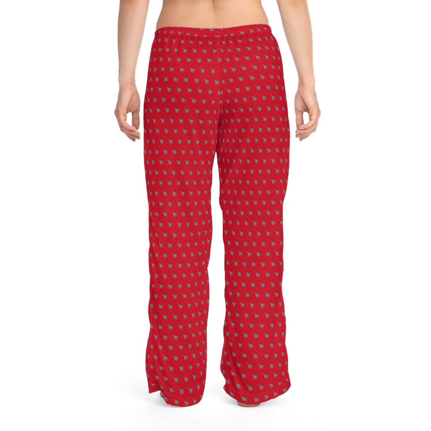 F-15E Women's Pajama Pants, Dark Red