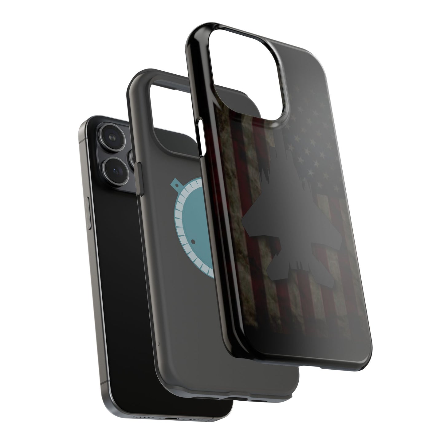 F-15E Silhouette Old Glory Magnetic Tough Cases for iPhone