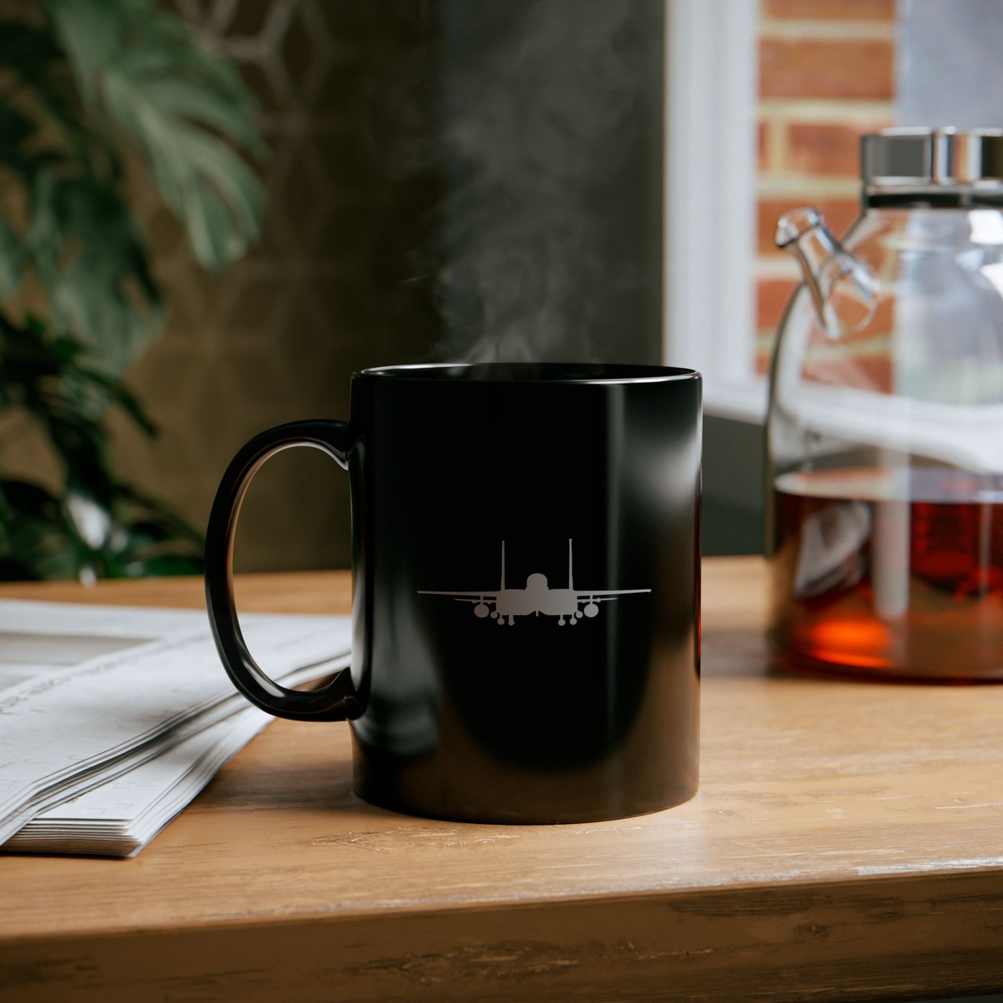 335FS & F-15E Front Silhouette 11oz Black Mug