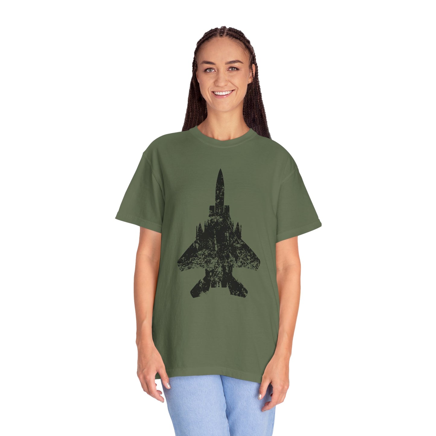 F-15E Grunge Comfort Colors Unisex T-Shirt, Casual Wear, Gift for Pilots, Aviation Lovers, Travel Enthusiasts, Plane Spotting