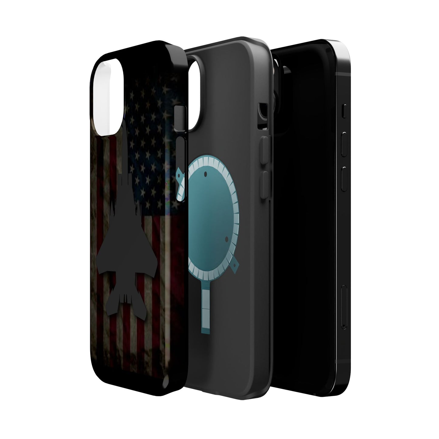 F-15E Silhouette Old Glory Magnetic Tough Cases for iPhone