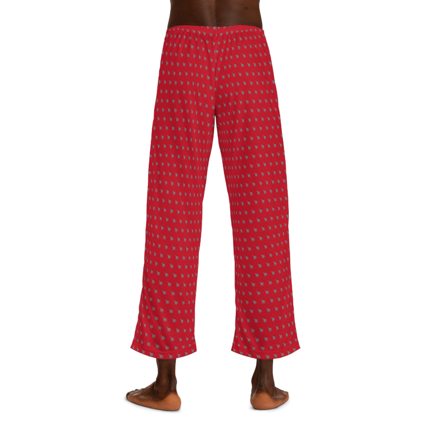 F-15E Men's Pajama Pants, Dark Red